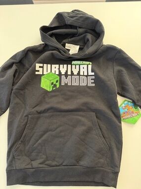 Kids' Black Minecraft 'Survival Mode' Hoodie